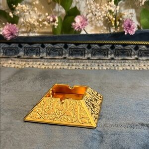 Elegant Gold Pyramid Incense Holder